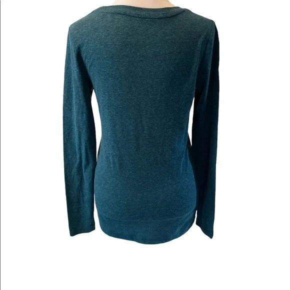 Mossimo Women’s Long Sleeve Round Neck Teel & Gray Speckled Shirt Size Small - Picture 4 of 10